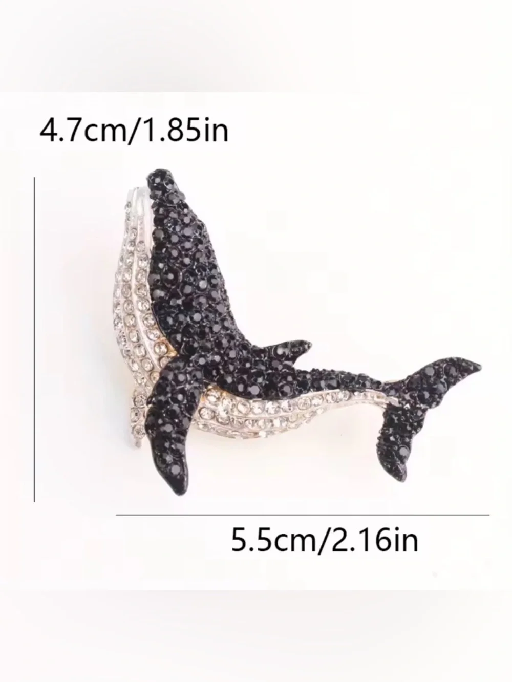 Sparkle Dolphin Fish Brooch Pin